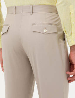 Бежевые тканевые брюки Dad Fit - Cacharel фото 7