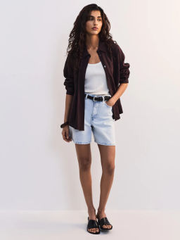 Джинсовые шорты А-силуэта ZR2605092321-100 / Zarina