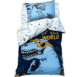 Постельное бельё Этель 1.5 сп T-Rex king 143х215 см, 150х214 см, 50х70 см -1 шт, 100% хлопок, бязь