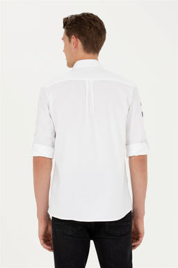Мужская белая рубашка с длинным рукавом - U.s. polo assn фото 12