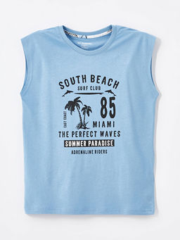 Bisiklet Yaka Bask?l? K?sa Kollu Erkek ?ocuk ?ortlu Pijama Tak?m? 2li - Waikiki фото 2