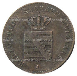 Монета 1 пфенниг 1867 года Германские государства Саксен-Мейнинген