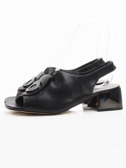 08-XL660-1 BLACK Босоножки женские (натуральная кожа)