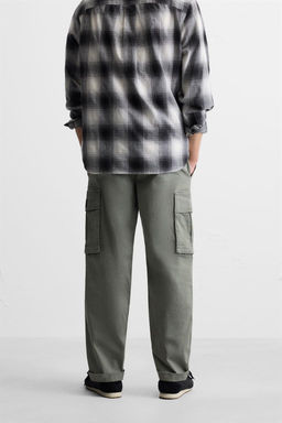 RELAXED FIT CARGO TROUSERS - Zara фото 28