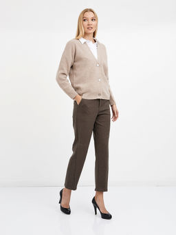 кардиган женский бежевый из шерсти - Glenfield фото 2