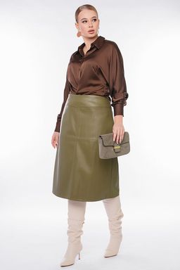 NOBBY, Юбка Ю303-500/7 (фисташка) (эко-кожа)  фото 2