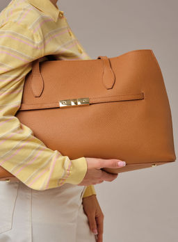 Кожаная сумка Bossy DBR 31382 коричневый лист  фото 7