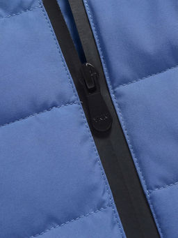 Куртка женская стёганая с капюшоном с графеновой подкладкой синего цвета 9624_1S