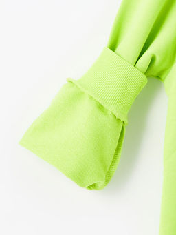 Bisiklet Yaka Bask?l? Uzun Kollu K?z ?ocuk Sweatshirt - Waikiki фото 2