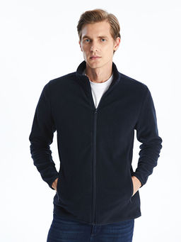 Dik Yaka Uzun Kollu Polar Erkek Fermuarl? Sweatshirt