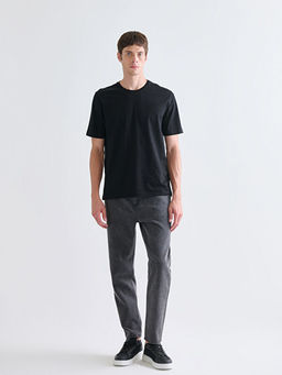 Bisiklet Yaka K?sa Kollu Merserize Erkek Ti??rt