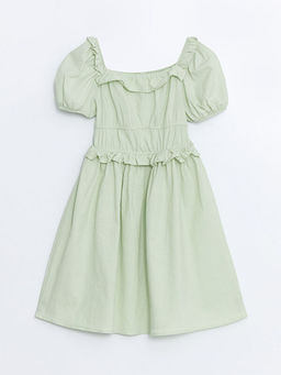 Kare Yaka K?z ?ocuk Elbise