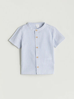 K?sa Kollu ?izgili G?mlek ve ?ort 2li