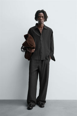 STRIPED FLOWING TROUSERS
