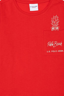U. S. Polo Assn Красная футболка с круглым вырезом для девочек - U.s. polo assn фото 8