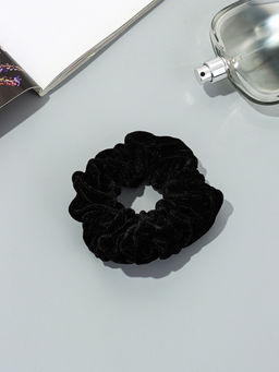 Цена за 2 шт. Резинка для волос «Орбита», джемма бархат, 10 см, чёрная