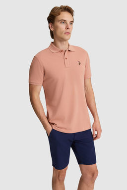 Erkek Pudra Regular Fit Polo Yaka Basic Ti__rt