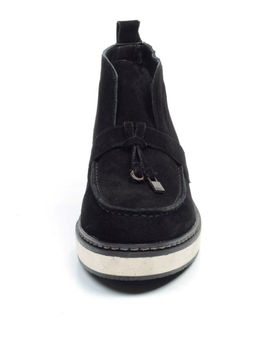 01-5172-2 BLACK Ботинки женские демисезонные (натуральная замша, байка) - Фабричный китай фото 11