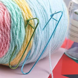 Набор вспомогательных булавок для вязания, 9 см, 5 шт., зелёный