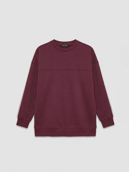 Bisiklet Yaka Oversize Kad?n Sweatshirt Tunik