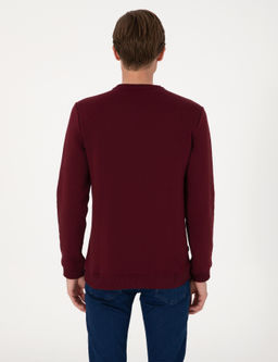 Bordo 3 _plik Regular Fit __i Polarl_ Bisiklet Yaka Basic Sweatshirt - Pierre cardin фото 5