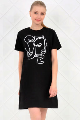 Арт. 9353 Туника женская 44-52 (5 шт) Цвет:черный