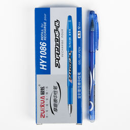 Цена за 12 шт. Ручка гелевая со стираемыми чернилами 0.5 мм, стержень синий, корпус синий тонированный - Simaland фото 4