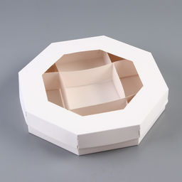 Цена за 5 шт. Менажница белая, с ПВХ окном, 9 ячеек, 25×5 см