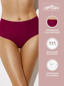 Трусы OmD 2231B Invisible Slip Maxi гладкая микроф., 86% Полиамид, 14% Эластан, 100% Ластовица Хлопок - CABERNET