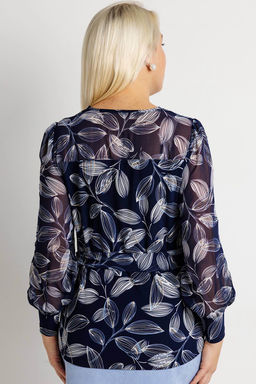 Блузка женская 4021/18/Темно-синий