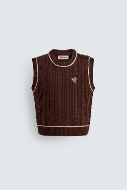 PLUTO PATCH KNIT VEST HARRY LAMBERT FOR ZARA X DISNEY
