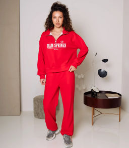 Спортивный костюм #КТ8778, красный