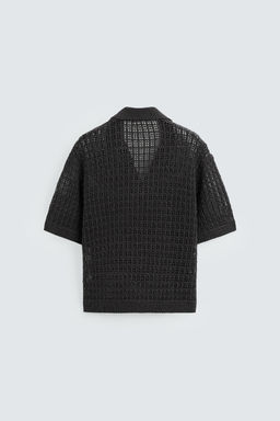 OPEN KNIT POLO SHIRT - Zara фото 8