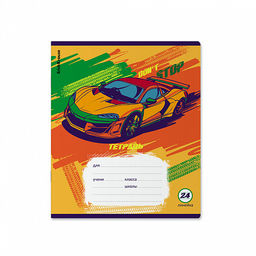 Цена за 10 шт. Тетрадь школьная ученическая ErichKrause Graphic Car, 24 листа, линейка (в плёнке по 10 шт.)_MIX-PACK фото 7