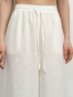 Брюки льняные 10367 белые