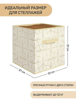 Набор коробов стеллажных без крышки, 2 шт., 31*31*31 см и 31*31*31 см, LINE SUN, шт - Valiant фото 14