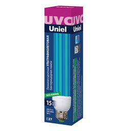 ESL-PLD-15/UVCB/E27/CL Лампа ультрафиолетовая бактерицидная. Спектр UVC 253,7нм. Картон. ТМ Uniel