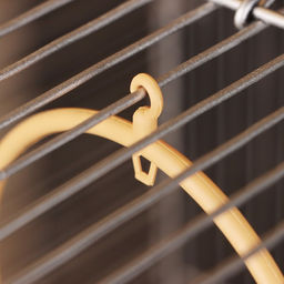 Качели для птиц круглые d 11,5 см, с колокольчиком, бежевые - Пижон фото 5