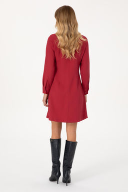 Kad_n Koyu Frambuaz Dokuma Elbise - U.s. polo assn фото 4