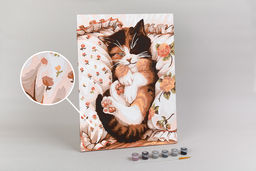 ФРЕЯ PNB/PM-214 Набор для раскрашивания по номерам 40 х 30 см Сны котика  фото 6