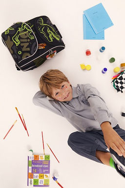 RAm-385-8 Рюкзак школьный с картхолдером на держателе и мешком для обуви - Grizzly фото 26