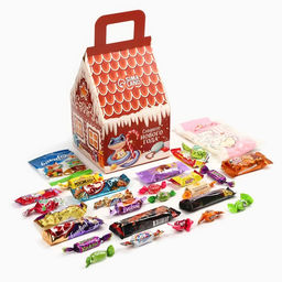 Сладкий детский новогодний подарок Домик, конфеты 1000 г - Фабрика счастья фото 3