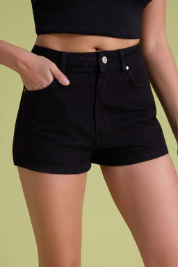 TRENDYOLMILLA Siyah Yuksek Bel Denim Sort TWOSS23SR00312  фото 11