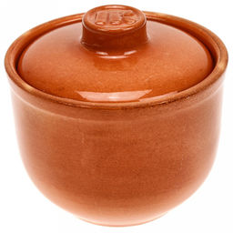 Горшок для жаркого керамический "Ломоносовский" 0,7л, д13см "Терракот", h12,5см, с крышкой (Россия)
