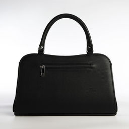 Сумка женская тоут на молнии, 31×10×20 см, однотонная, чёрная