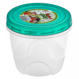 Контейнер для продуктов пластмассовый VintLock 1л, д12,5см, h11см, винтовая крышка (Россия)
