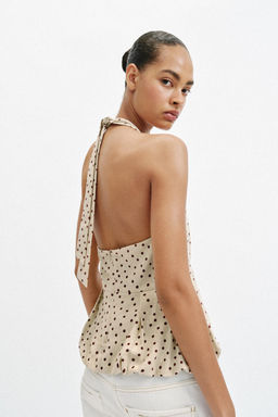 TOP LUNARES GLOBO CON LINO / 930 - Zara фото 6