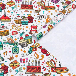 Цена за 10 шт. Бумага упаковочная глянцевая «Угощения», 70×100 см