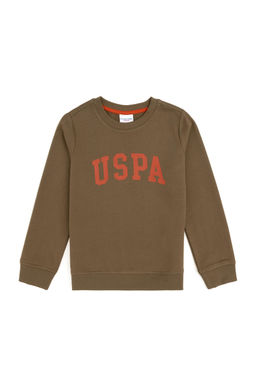 Свитшот U.S. Polo Assn для мальчика хаки хлопок