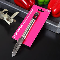 Овощечистка Доляна Fargo, 20×2×2 см, нержавеющая сталь, цвет серебристый